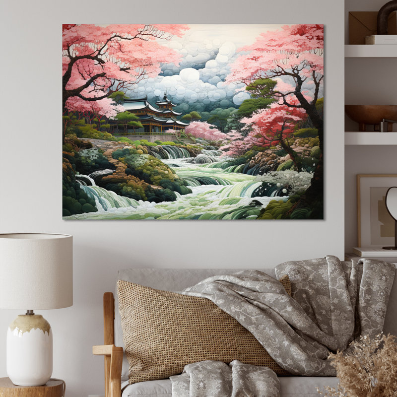 Asian Art Zen Garden III - impression, H 24 po x l 32 po x P 1 po, Toile tendue