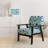 Blue And Green Circle Pattern - Upholstered Patterned Accent Arm Chair