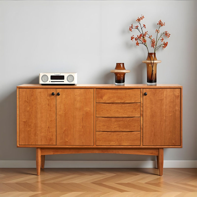 Multi-functional solid wood sideboard, 31.49" H x 59.05" W x 15.74" D