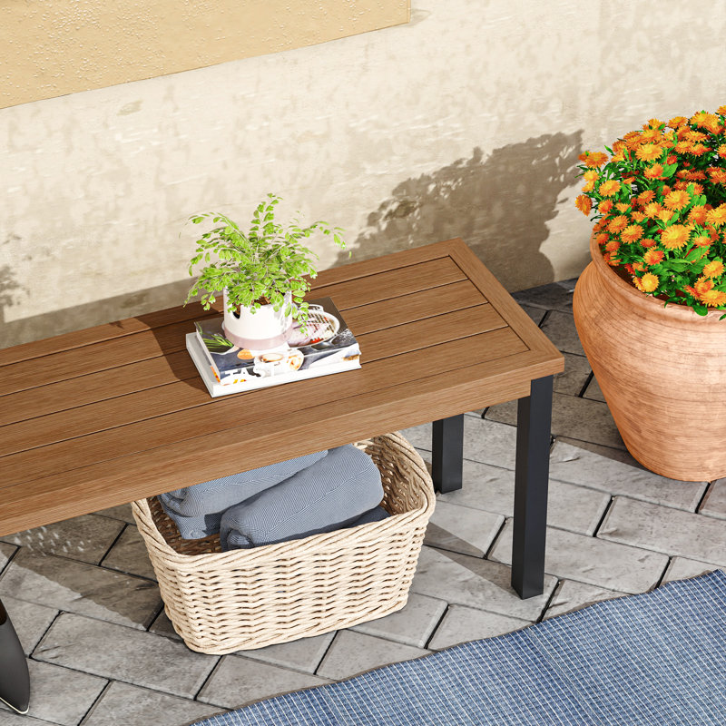 Banner 4 - Person Patio Dining Set with Rectangular Table, Pecan