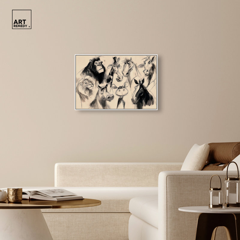 Reproduction d'art sur toile encadrée par Art Remedy, cadre blanc, 36 x 24, 25"H x 37"W, White Frame