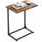C-Shaped Side Table, C-Table For Sofa, End Table With Metal Frame, Large Surface Couch Table For Living Room, Bedroom, And Home Office, Rustic Design-2097990596