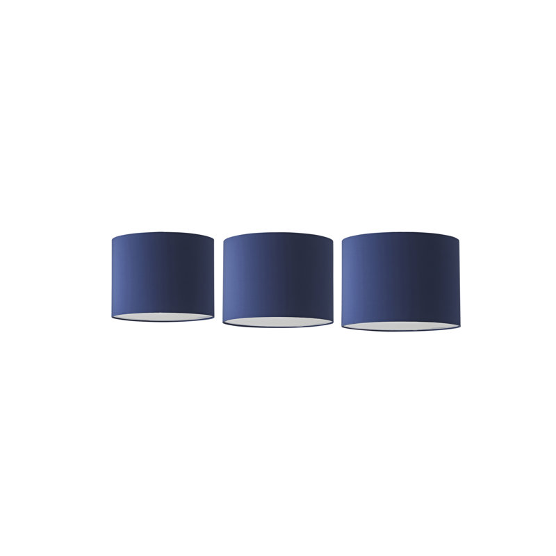 22cm H Blended Fabric Drum Pendant Shade, Navy