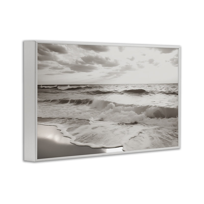 Giclée encadrée Beach View Reverie, design par Decent Exposures, H 12 po x l 18 po