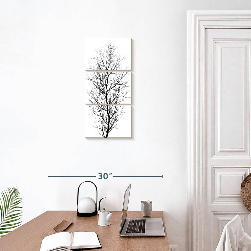 Arbre noir, H 27 po x l 12 po