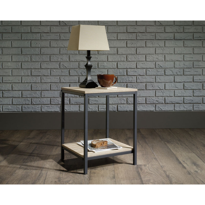 Genevie End Table, Charter Oak/Black