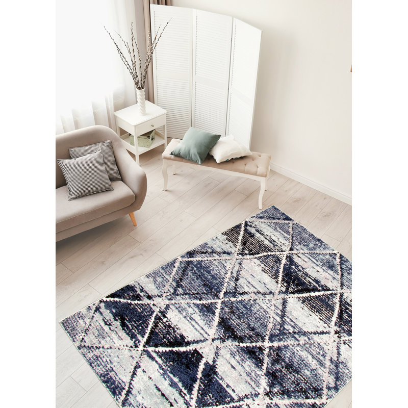 Stigall Geometric Indoor Rug, Rectangle 6'7" x 9'6"
