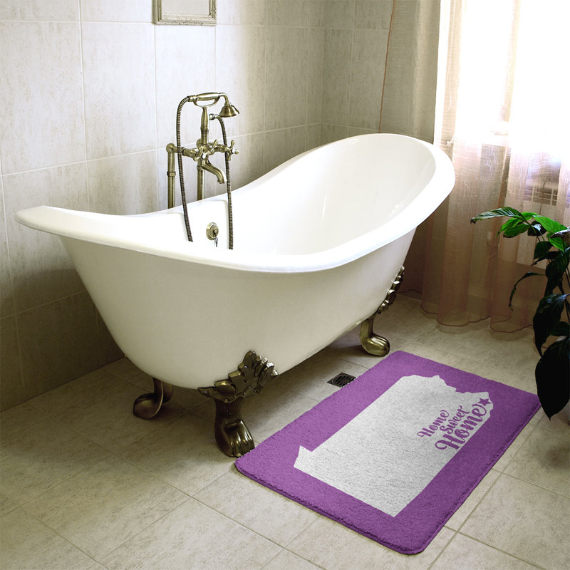 Tapis pour salle de bain philadelphia doux, l 17 po x L 21 po, Violet
