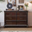 Armoire d'appoint en bois manufacturé noyer foncé