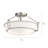 Horan Brushed Nickel 3-Light Semi-Flush Mount Light with Frosted Glass Shade-30527030