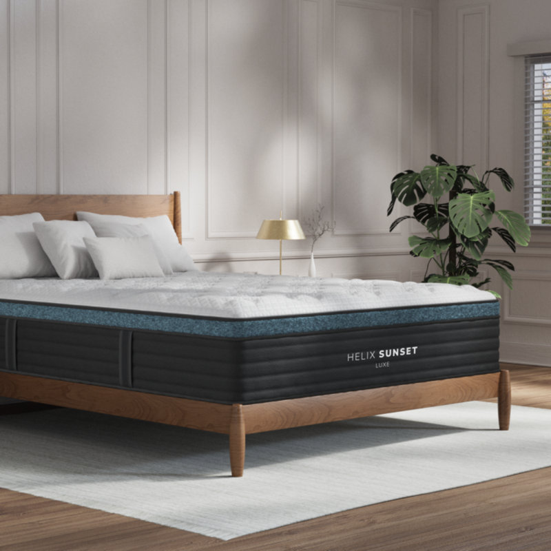 Helix Sunset Luxe 13" Soft Hybrid Mattress with GlacioTex Cooling Pillowtop, Full / Double