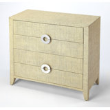 Amelle 4-Drawer Raffia Accent Chest