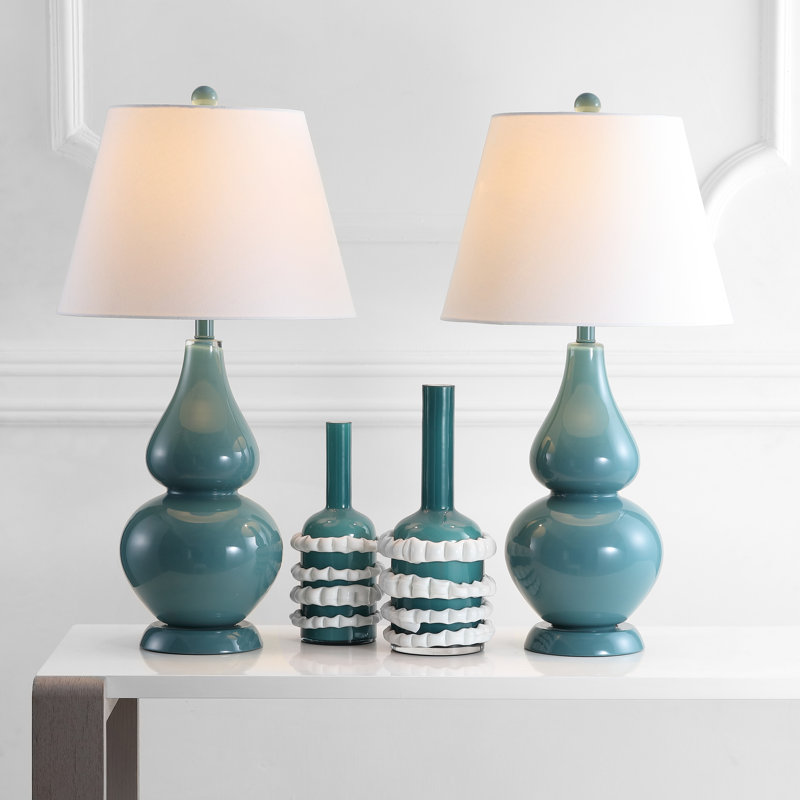 Moriarty Ceramic Table Lamp, Marine Blue