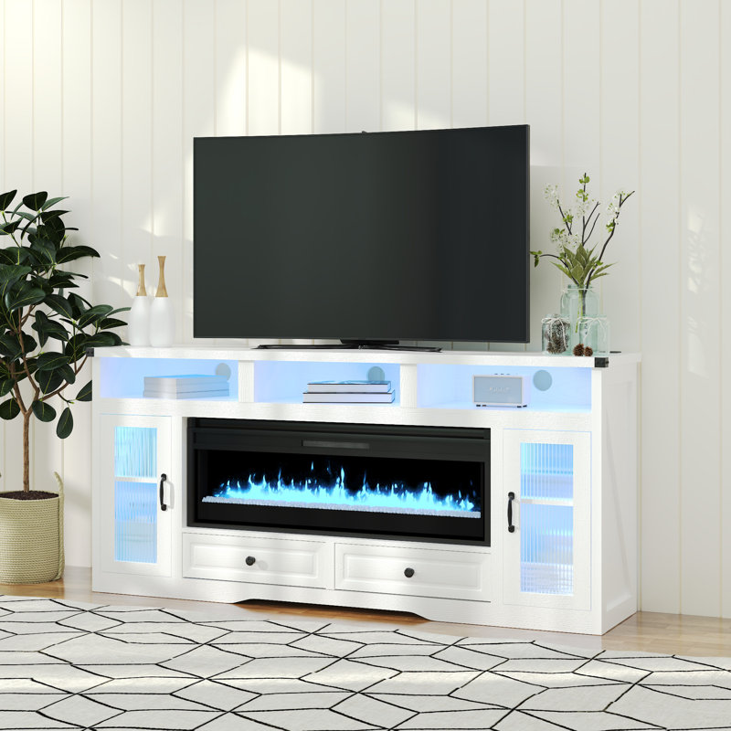 Media Console Tv Stands With Electric Fireplace