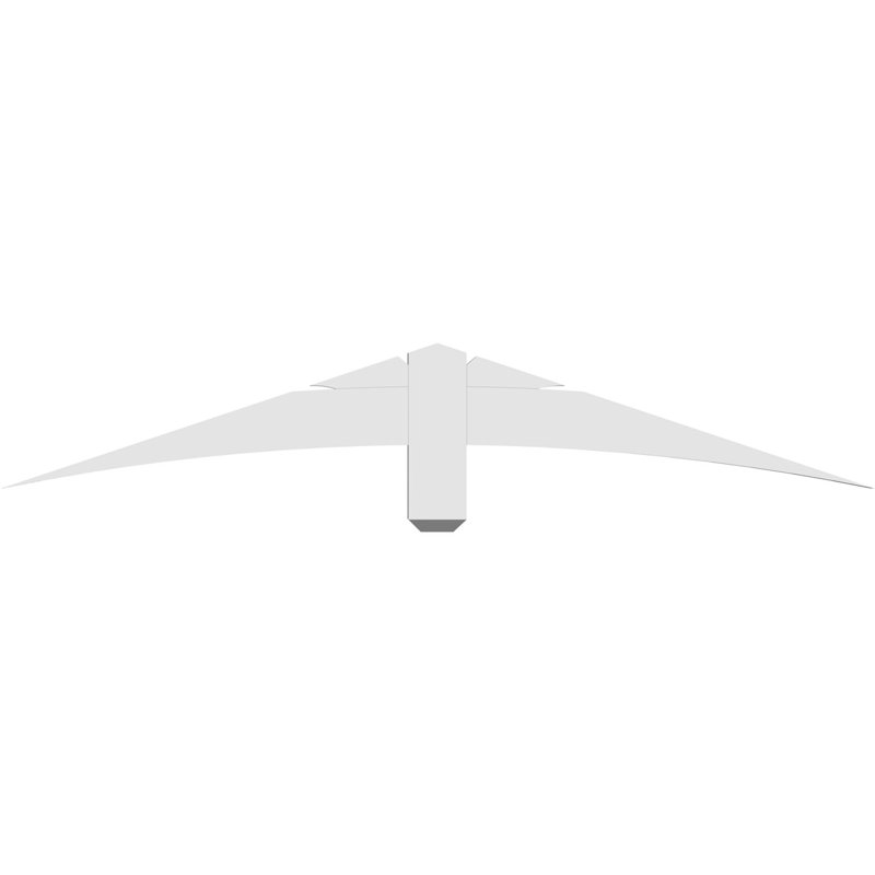 Support pour pignon Davenport, H 10 po x l 60 po (pas: 4/12), P 2 po x F 4 po, PVC