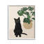 «Cat & Monstera Plant», art mural sur toile par Tara Royle-608384190
