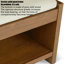 Banc en bois massif de style Mid-Century pour chambre à coucher et salon-1607547028