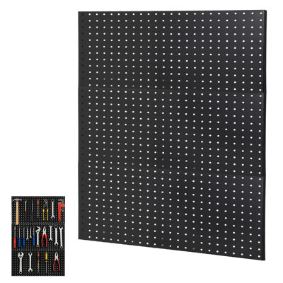 Heavy Duty Metal Pegboard Wall Panels for Garage Organization – 24"x24" Tool Storage Rack – Flexible Layout, Steel Construction Easy Mounting, for Workshop, Kitchen, or Craft Room – Set of 2 Panels