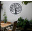 Décoration murale en métal à motif d'arbre