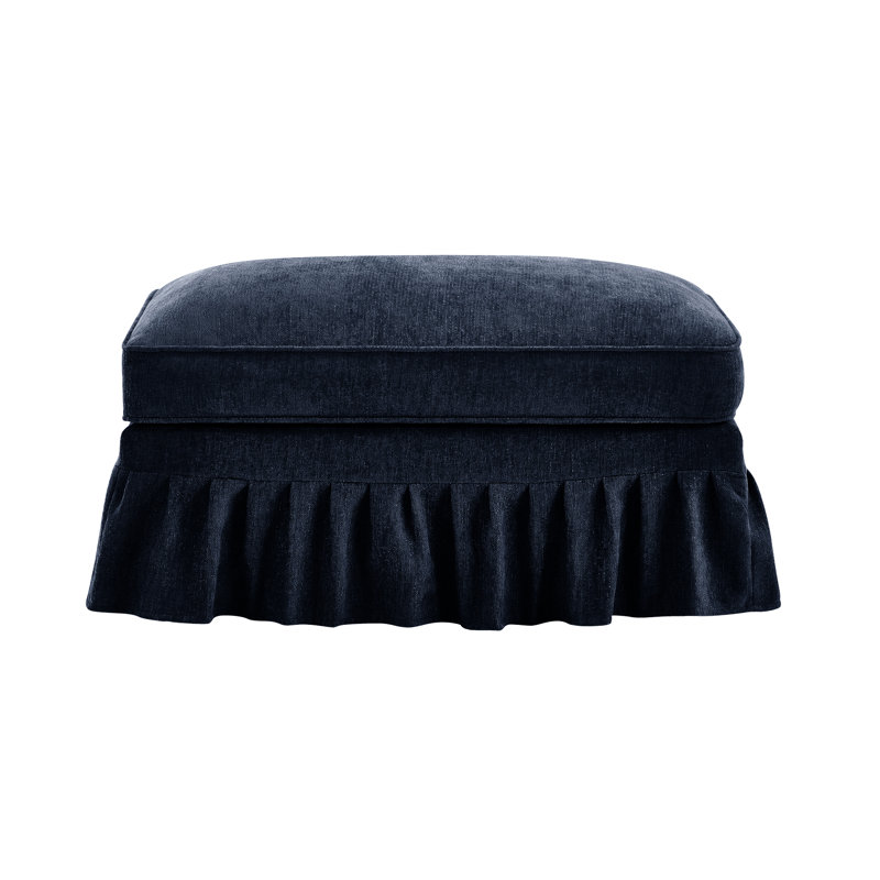 Chenille bleue avec un soutien doux pour le cou et des volants élégants, un dossier rembourré incurvé, un coussin lombaire en forme de L, un soutien dorsal, des volants pour la décoration,