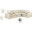 Canapé modulaire rembourré 4 pièces Hinrich-98917421