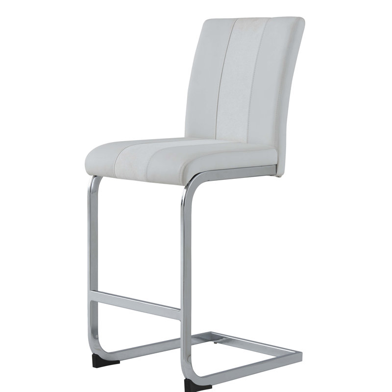 Arum Upholstered Counter Stool, White, 1