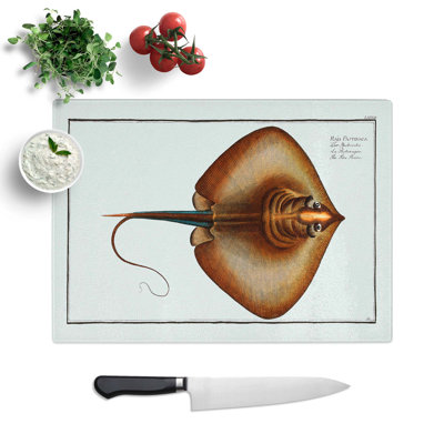 Tempered Glass Stingray by M.E. Bloch Chopping Board