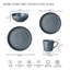 Dark Grey Speckle Coupe Medium Plates