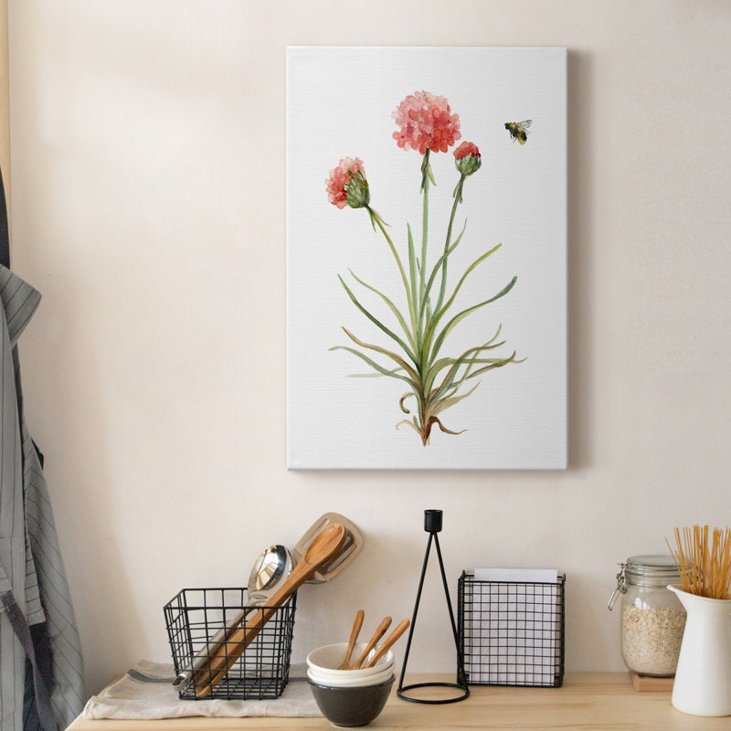Wildflower Botanical III - peinture sur toile tendue, H 18 po x l 12 po x P 1 po