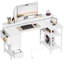 L-Shaped Computer Desk with Built-In Electrical Outlet-1121111477-1121555736