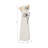 Ceramic Cat Figurine Object for Home Decor - Decorative Sculpture with Metal Accent for Office, Table, and Living Room Decoration - Beige & Black-267873325