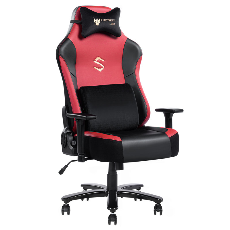 Fauteuil inclinable et pivotant en similicuir Bosmiller, Rouge