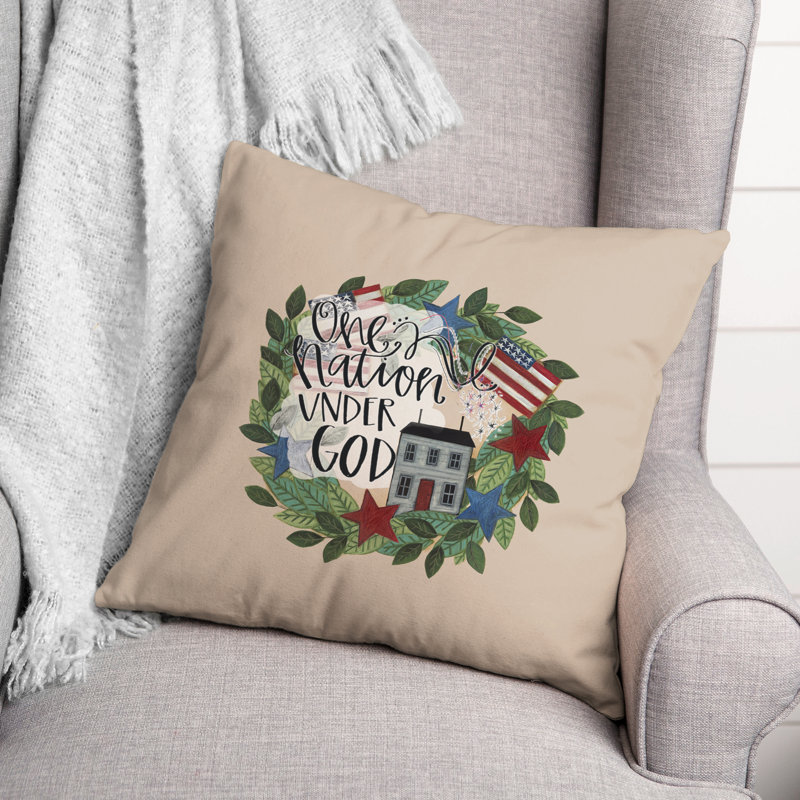 Floral Reversible Throw Pillow, 16" x 16"