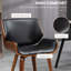 Ensemble de 2 chaises de salle à manger en cuir PU, noir