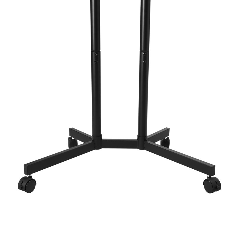 Meuble télé sur roulettes pour téléviseur de 32 à 65 pouces, moniteur portable sur roulettes, réglable en hauteur, supportant jusqu'à 88 lb, compatible universel, bureau idéal et plusieurs pièces