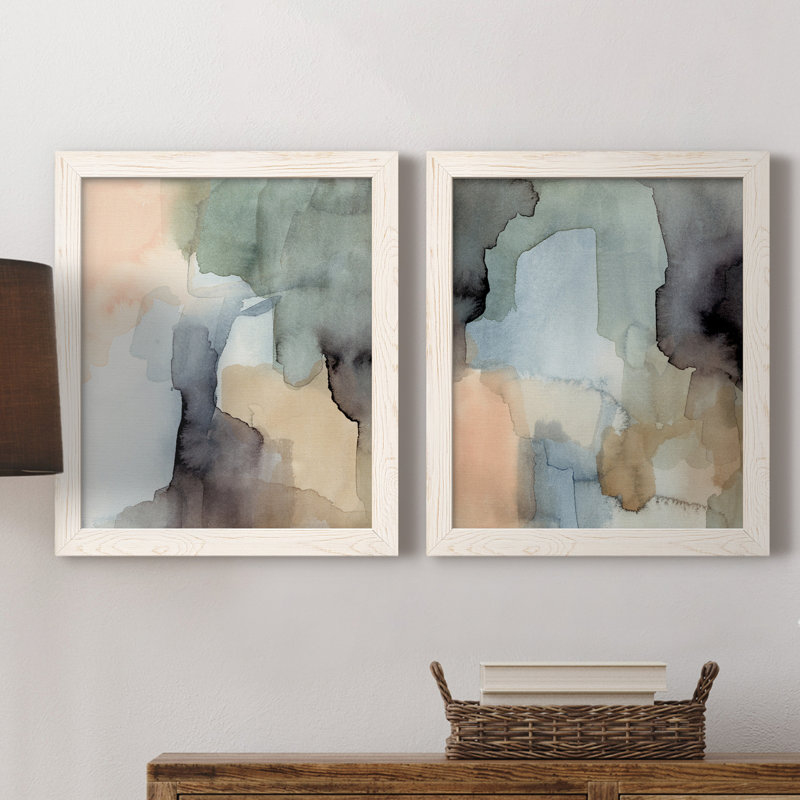 Nectar III - ensemble de 2 reproductions d'art sur toiles, Blanc, H 20 po x l 17 po