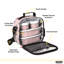 Sac à lunch isotherme avec contenants, boîte à lunch doublée thermique, contenants réutilisables résistants aux fuites pour le travail, les voyages et la plage, petit sac à lunch à étoiles réglables avec sangle réglable, facile à nettoyer