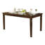 Table de salle à manger 1 pièce, style transitionnel, finition espresso, placage de chêne, mobilier décontracté