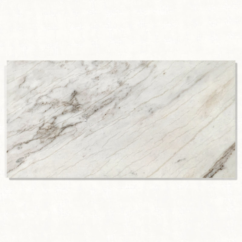 12 x 24 marbre de Carrare, marbre, marbre naturel, pour le mur et le sol, carrelage en marbre poli, 1 boîte 4 pièces