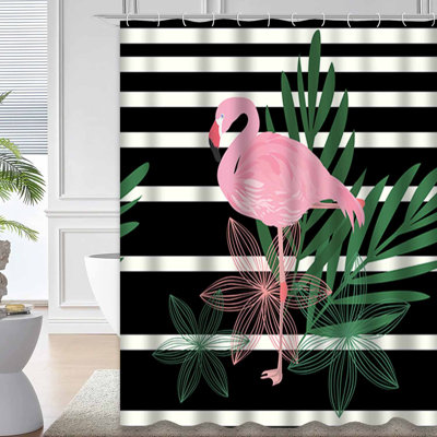Rideau de douche Flamingo