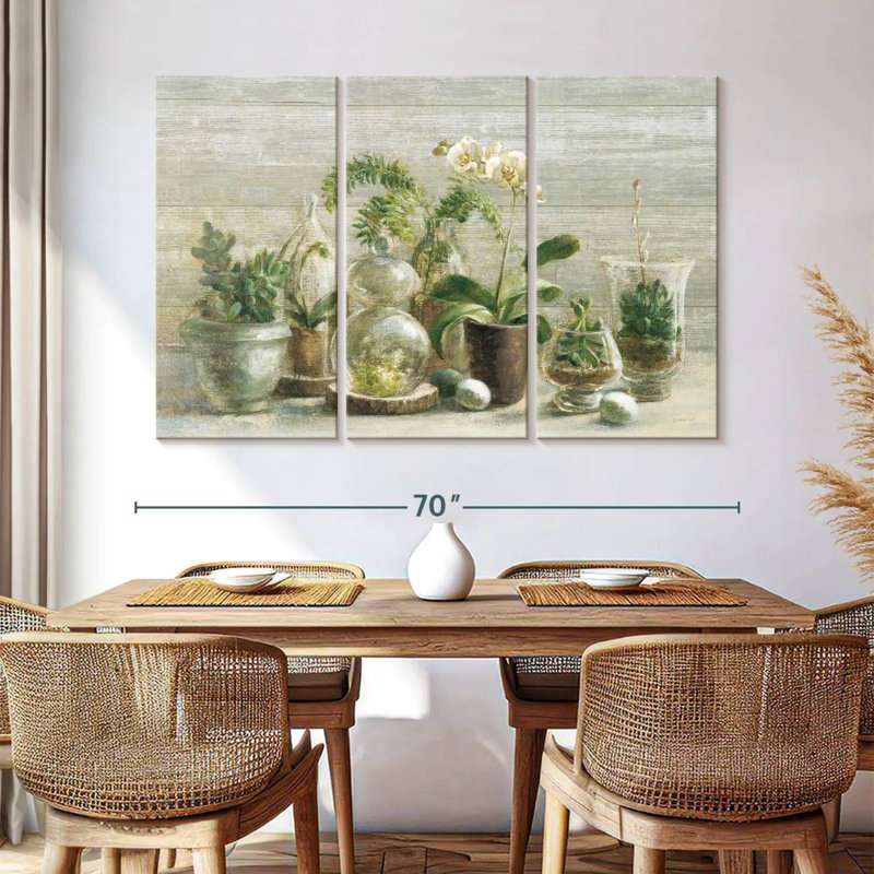 Harnek Greenhouse Orchids On Wood, 42" H x 65" W