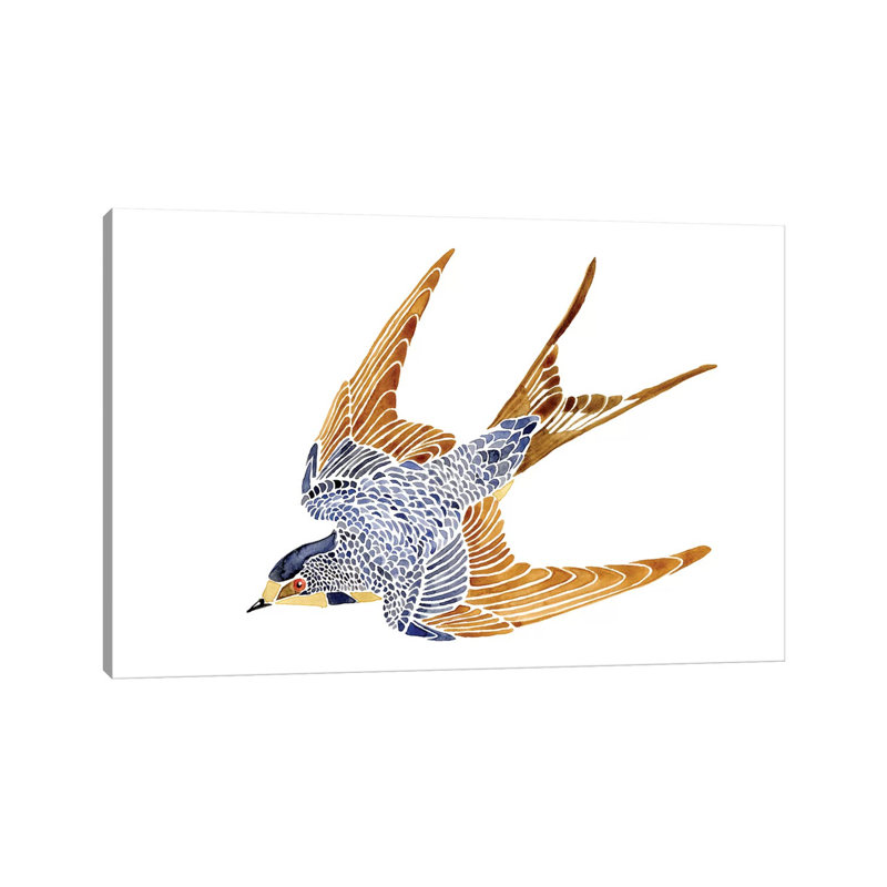 Jeweled Barn Swallow II by Jacob Green - Wrapped Canvas Painting, 101.6 cm H x 66.04 cm W