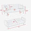 Canapé double pliable de 71 pouces