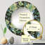 Botanicals vert clair sur vert foncé - miroir mural traditionnel rond-845569469