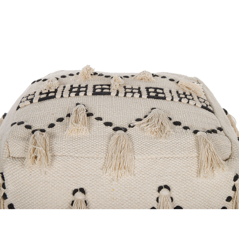 Koski 50cm Wide Square Geometric Pouffe Ottoman