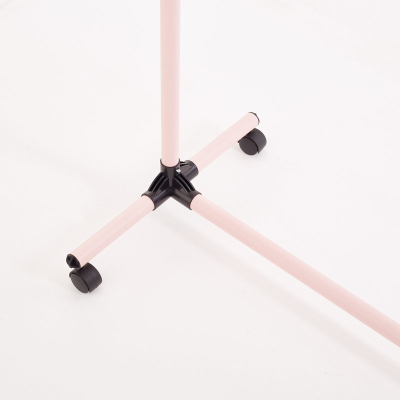Adjustable Rolling Clothing Rack, Pink