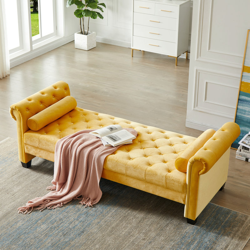 Repose-pieds Crillon, Tissu jaune