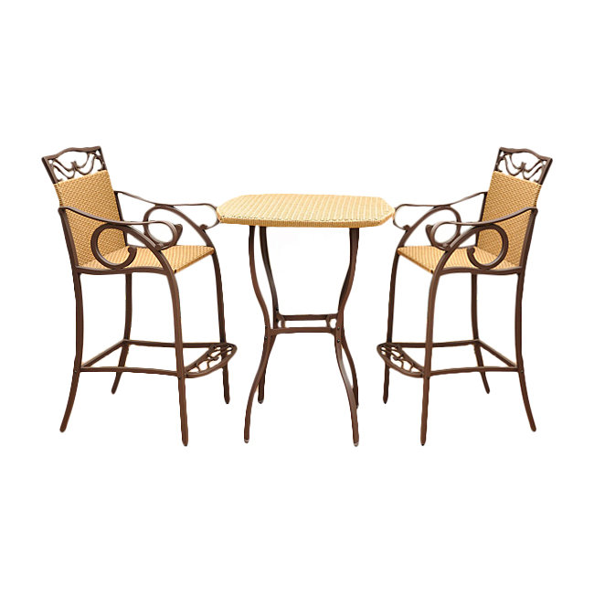 Arvi 2 - Person Wicker Patio Dining Set with Square Table