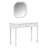 Retro Makeup Desk With Large Mirror, 3-Drawer Dressing Table For Jewelry Storage, Elegant Console Table For Bedroom, Living Room, Hallway & Foyer,White