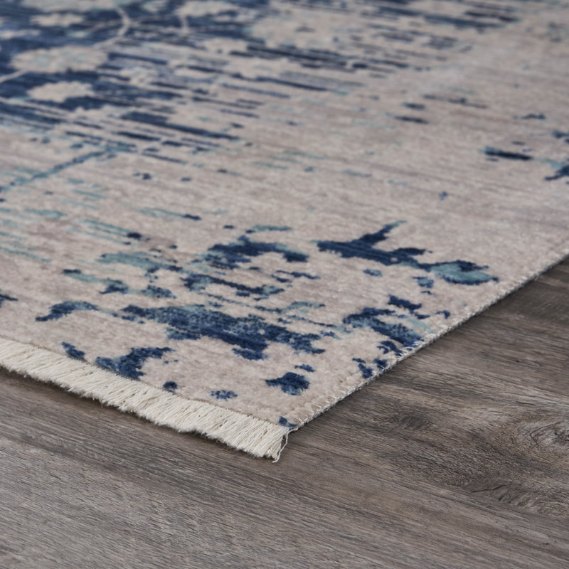 Tapis oriental bleu marine Innes, Tapis de couloir : 2 pi 2 po x 7 pi 7 po